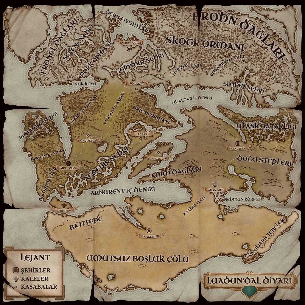 Luadun'Dal Diyarı Haritası